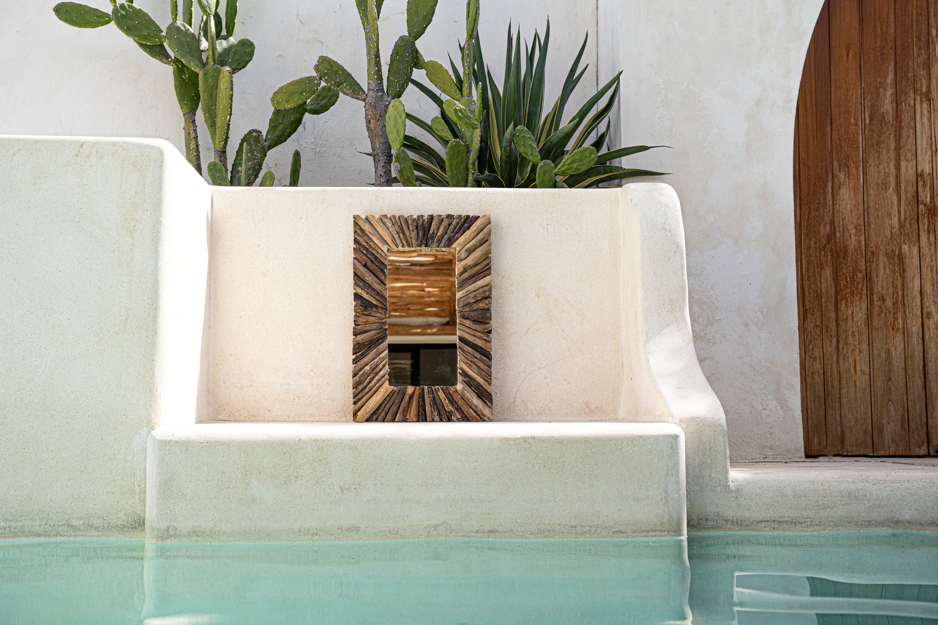Le Miroir Driftwood Framed