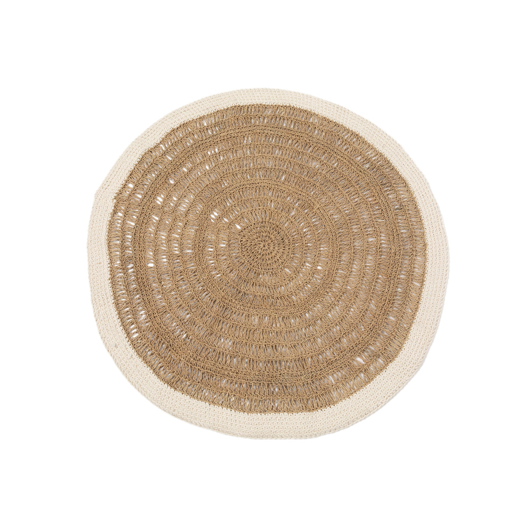 Le Tapis Rond Seagrass & Coton
