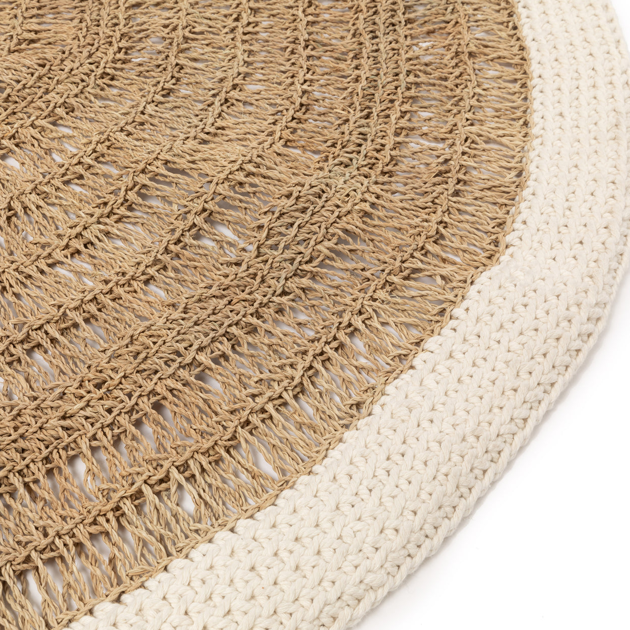 Le Tapis Rond Seagrass & Coton