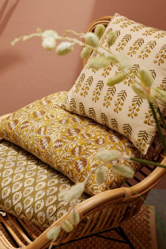 Coussin Reims Vert Feuilles