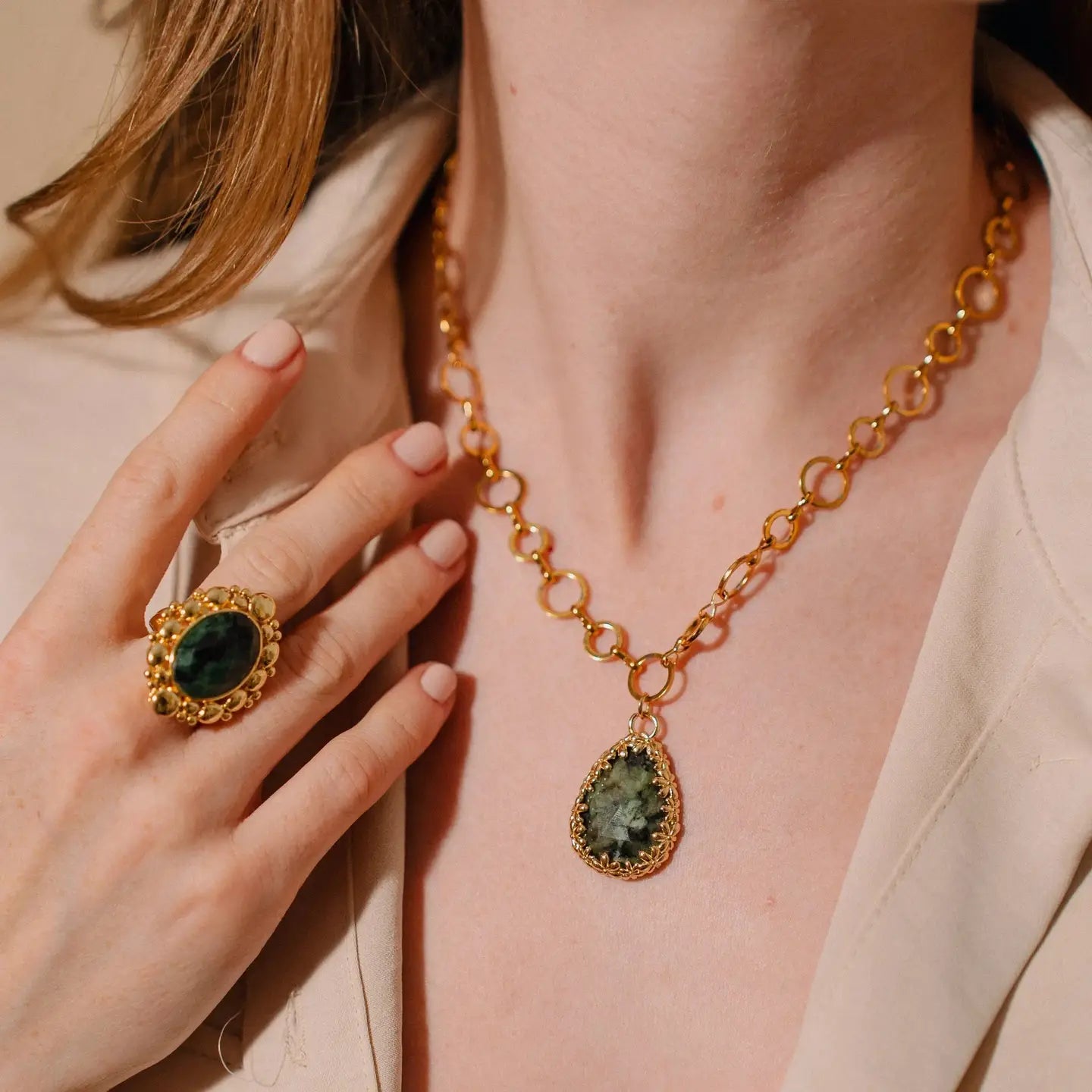 Bague Amazonite