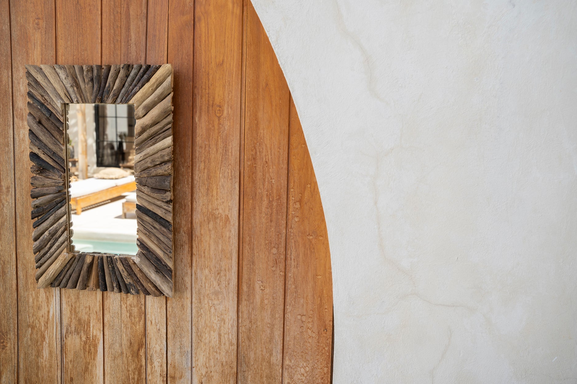 Le Miroir Driftwood Framed