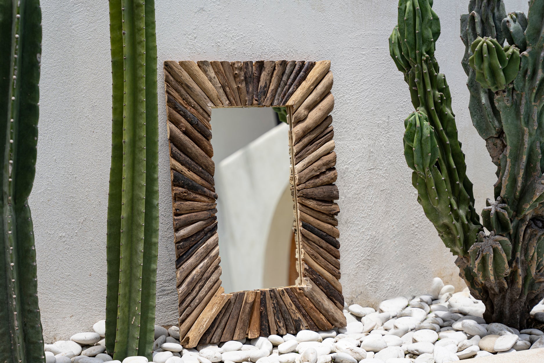 Le Miroir Driftwood Framed