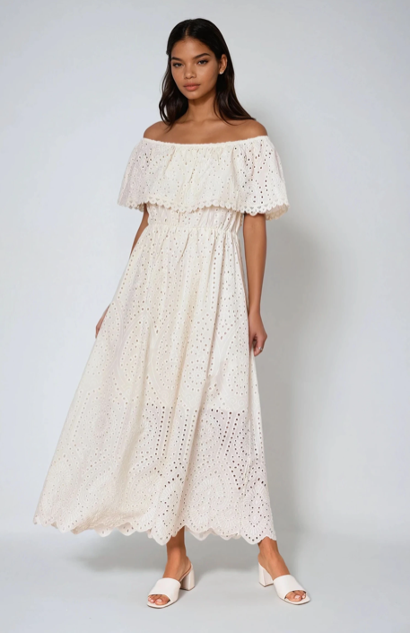 Robe longue Broderie